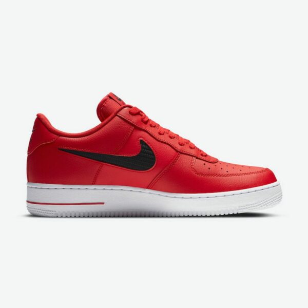 Nike Air Force 1 Low "Cut Out Swoosh Red Black" - Зображення 2
