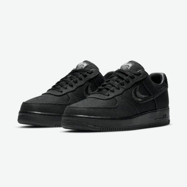 Stussy x Nike Air Force 1 Low "Triple Black" - Зображення 3