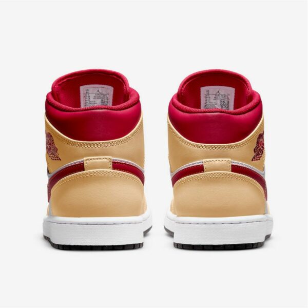 Air Jordan 1 Mid Light Curry Cardinal - Зображення 4