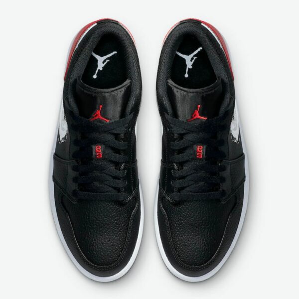 Air Jordan 1 Low 'Brushstroke Swoosh - Black Red' - Зображення 4