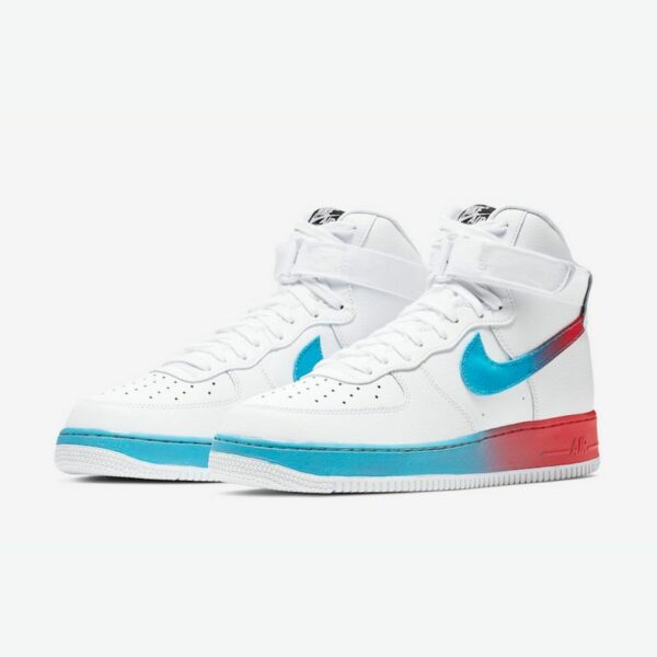 Nike Air Force 1 High 'Gradient White Blue Fury Ember Glow' - Зображення 2