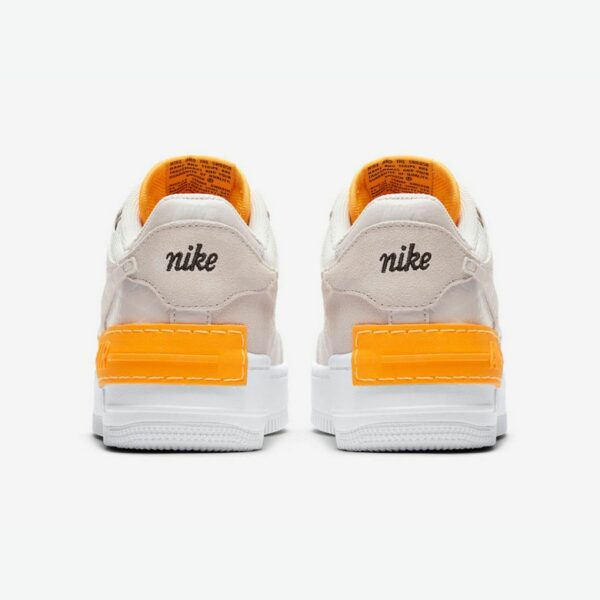 Nike Air Force 1 Shadow "Vast Grey Laser Orange" (W) - Зображення 5