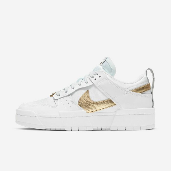 Nike Dunk Low Disrupt “White Metallic Gold” (W)