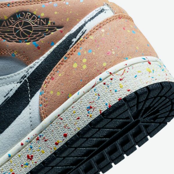 Air Jordan 1 Mid SE 'Brushstroke Paint Splatter' - Зображення 8