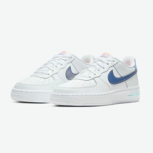 Nike Air Force 1 Low "White Dark Purple" (GS) - Зображення 2