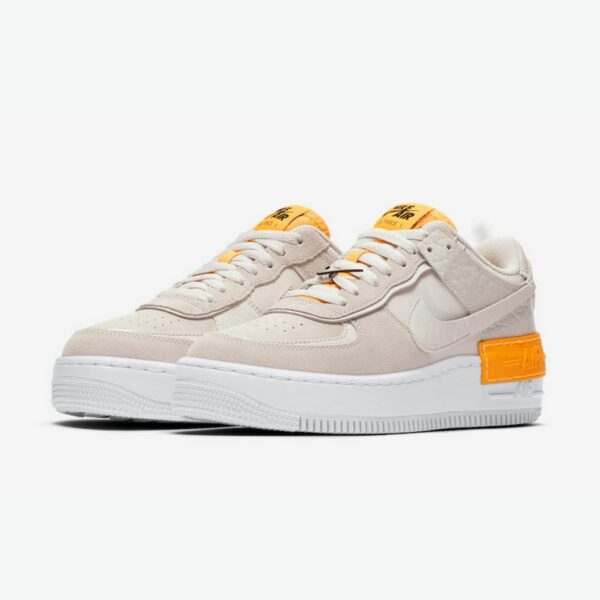 Nike Air Force 1 Shadow "Vast Grey Laser Orange" (W) - Зображення 3