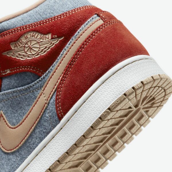 Air Jordan 1 Mid 'Denim Red' - Зображення 8