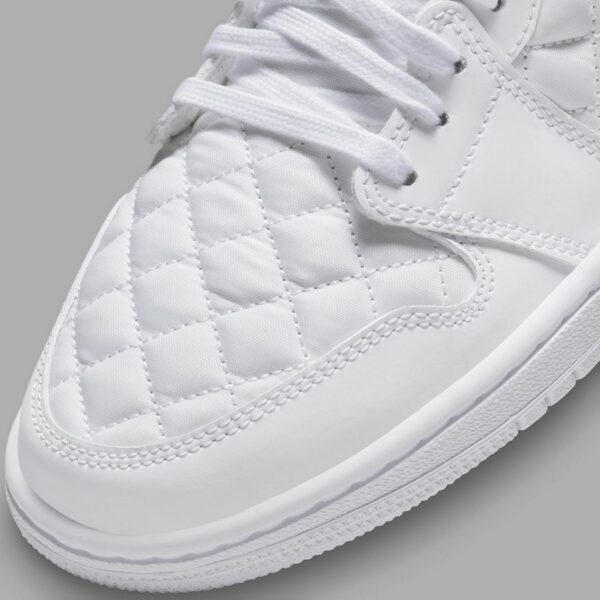 Air Jordan 1 Low Quilted “Triple White” - Зображення 8