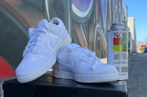 Nike Dunk Low x Dover Street Market "Velvet Triple White" - Зображення 8