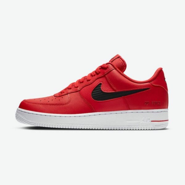 Nike Air Force 1 Low "Cut Out Swoosh Red Black"
