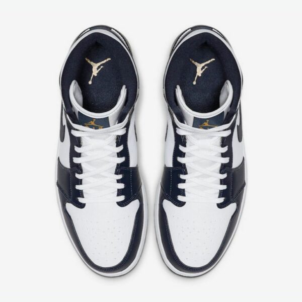 Air Jordan 1 Mid 'White Obsidian Metallic Gold' - Зображення 3