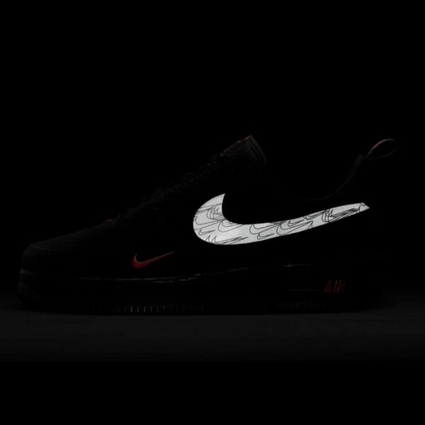 Nike Air Force 1 Low Reflective Swoosh "Black Orange" - Зображення 2