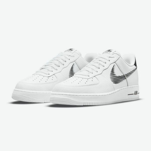 Nike Air Force 1 Low Zig Zag White Black - Зображення 3
