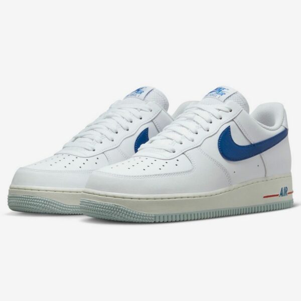 Nike Air Force 1 Low White Blue Red - Зображення 5