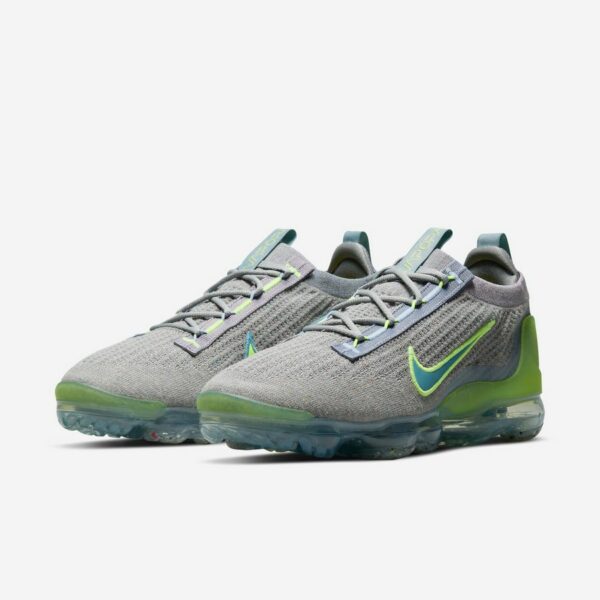 Nike Vapormax Flyknit 2021 "Particle Grey Liquid Lime" - Зображення 5