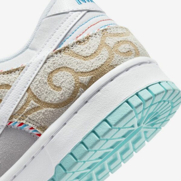 Nike Dunk Low "Barber Shop" Grey - Зображення 8