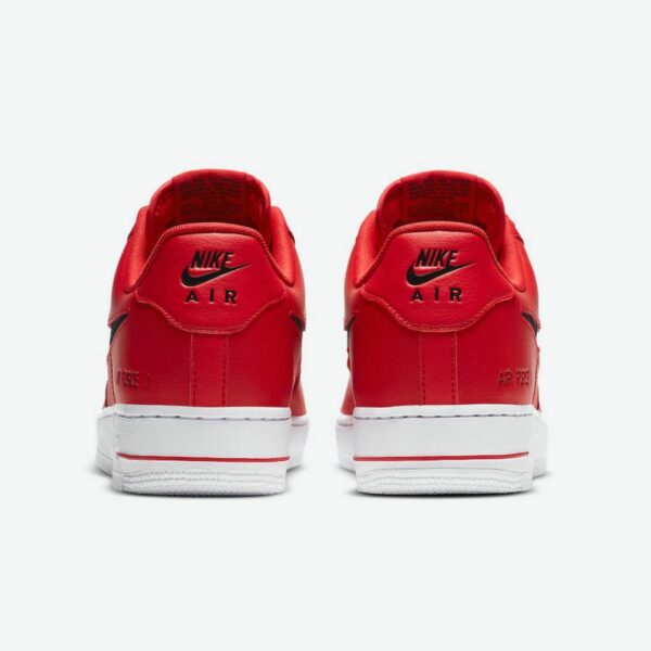 Nike Air Force 1 Low "Cut Out Swoosh Red Black" - Зображення 5