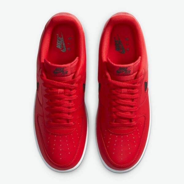 Nike Air Force 1 Low "Cut Out Swoosh Red Black" - Зображення 4