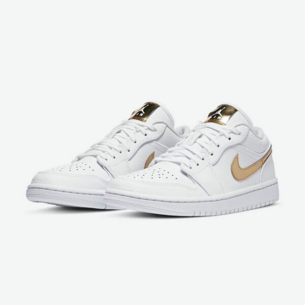 Air Jordan 1 Retro Low 'White Metallic Gold' (W) - Зображення 3