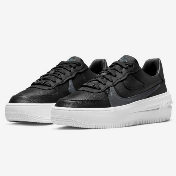 Nike Air Force 1 PLT.AF.ORM Black White (W) - Зображення 6