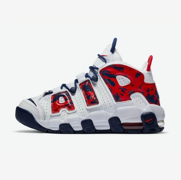 Nike Air More Red Navy Camo