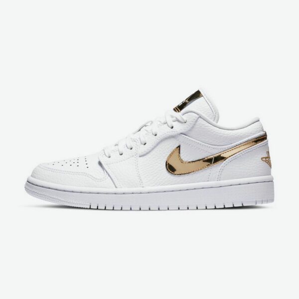 Air Jordan 1 Retro Low 'White Metallic Gold' (W)