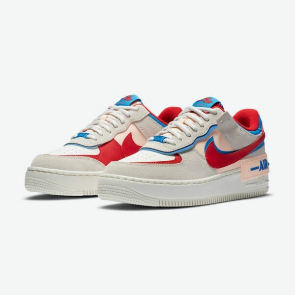 Nike Air Force 1 Shadow "Sail Royal Red" (W) - Зображення 2