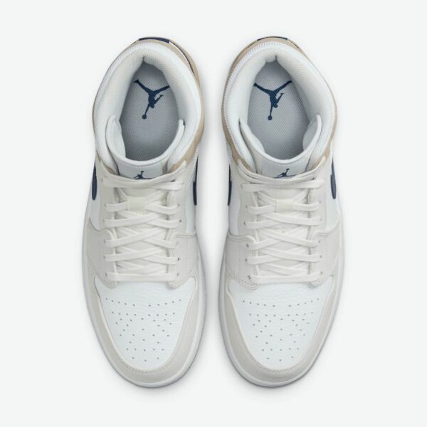 Air Jordan 1 Mid 'White Khaki Blue Void' - Зображення 4