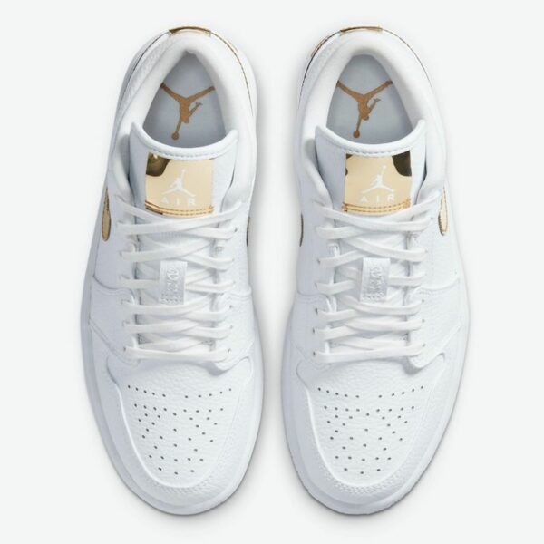 Air Jordan 1 Retro Low 'White Metallic Gold' (W) - Зображення 4