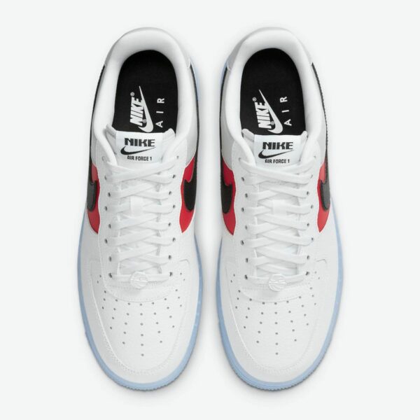 Nike Air Force 1 Low EMB "White Red Black" (Icy Soles) - Зображення 3
