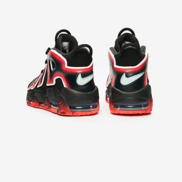 Nike Air More Uptempo Black White Laser Crimson - Зображення 4