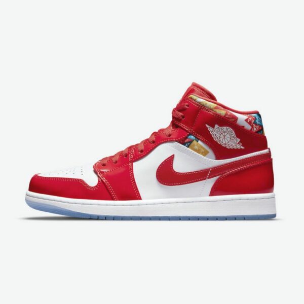 Air Jordan 1 Mid 'Barcelona Sweater Red Patent'