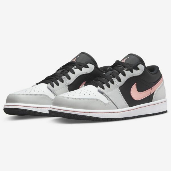 Air Jordan 1 Low White/Grey/Pink/Black - Зображення 2