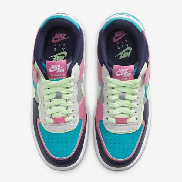Nike Air Force 1 Shadow "Barely Volt Oracle Aqua" - Зображення 4