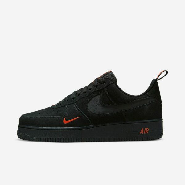 Nike Air Force 1 Low Reflective Swoosh "Black Orange"