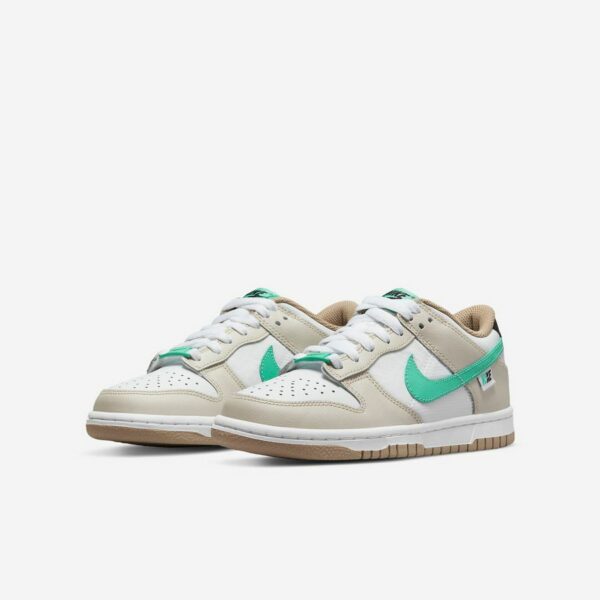 Nike Dunk Low Split Seam White Tan Mint (GS) - Зображення 5