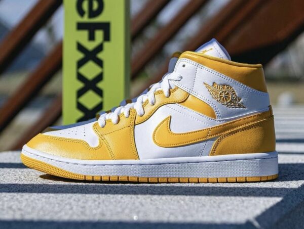 Air Jordan 1 Mid White/Yellow - Зображення 7