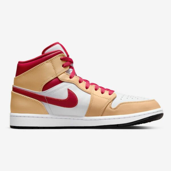 Air Jordan 1 Mid Light Curry Cardinal - Зображення 3