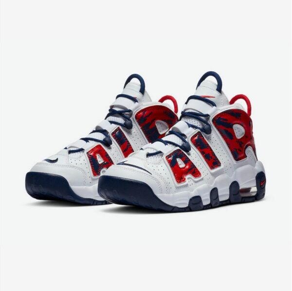 Nike Air More Red Navy Camo - Зображення 3