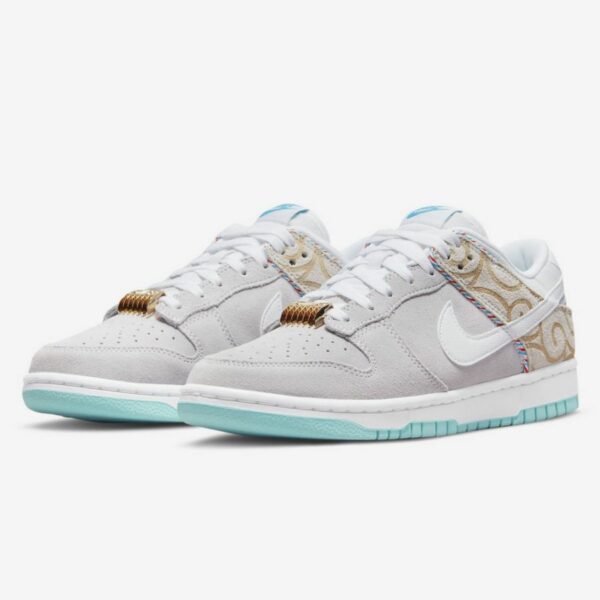 Nike Dunk Low "Barber Shop" Grey - Зображення 2