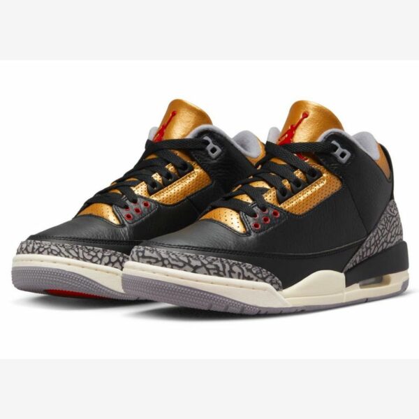 Air Jordan 3 "Black Cement Gold" - Зображення 4