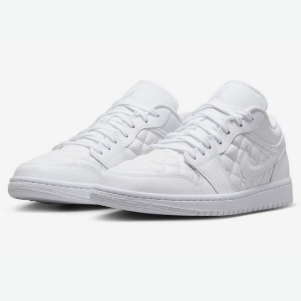 Air Jordan 1 Low Quilted “Triple White” - Зображення 5