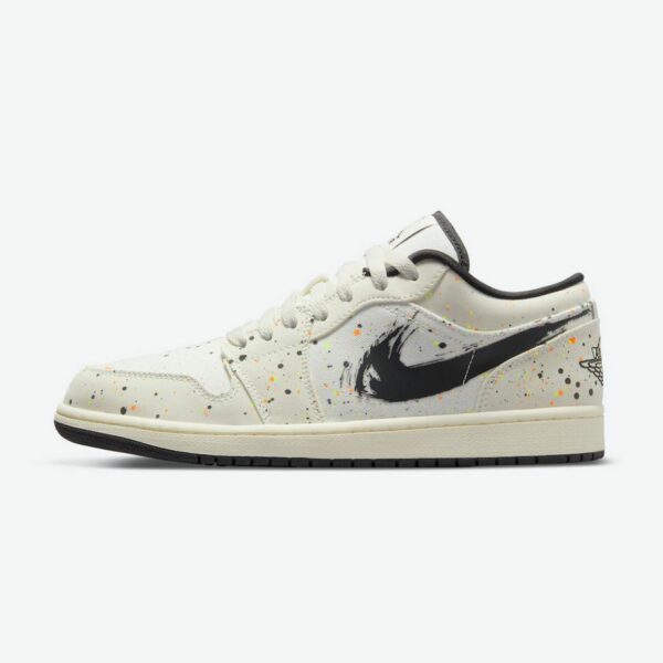 Air Jordan 1 Low 'Brushstroke Swoosh - Paint Splatter'