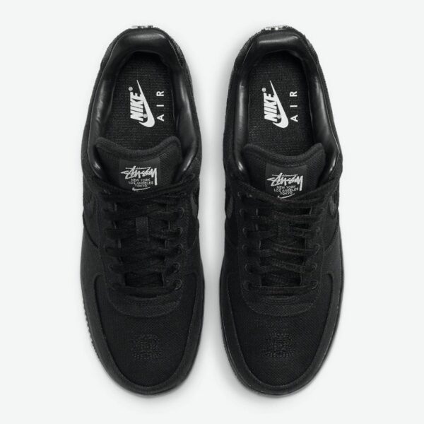 Stussy x Nike Air Force 1 Low "Triple Black" - Зображення 4