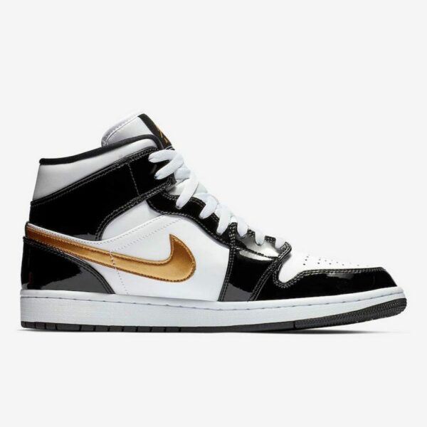 Air Jordan 1 Mid Patent 'Black Gold' - Зображення 2