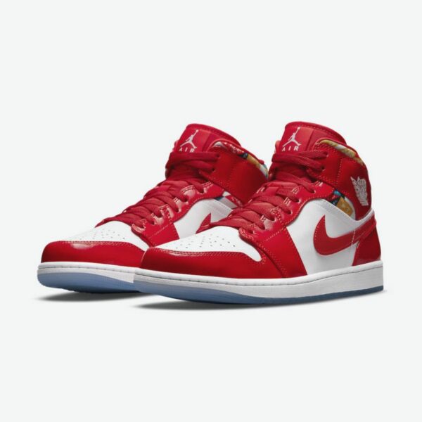 Air Jordan 1 Mid 'Barcelona Sweater Red Patent' - Зображення 2