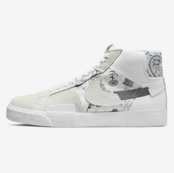Nike SB Zooom Blazer Mid Edge Floral White Grey