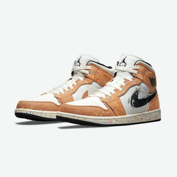 Air Jordan 1 Mid SE 'Brushstroke Paint Splatter' - Зображення 3