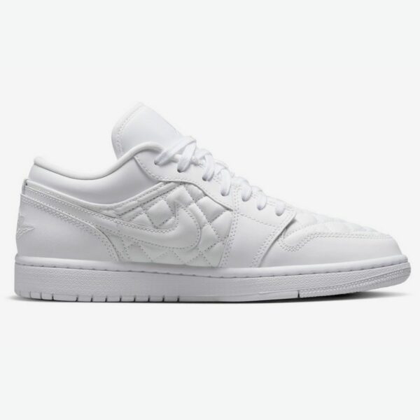 Air Jordan 1 Low Quilted “Triple White” - Зображення 3