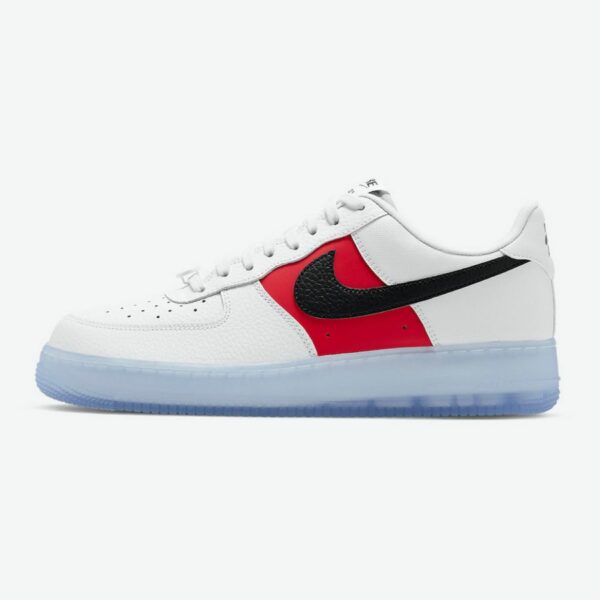 Nike Air Force 1 Low EMB "White Red Black" (Icy Soles)